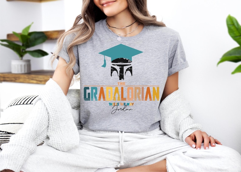The Gradalorian Shirt, Star Wars Graduate T-Shirt, The Mandalorian Graduation Tee, Graduation Class Sweatshirt, This Is The Way Sweater