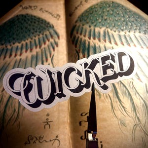 Wicked Movie Sticker Original Font from The Wizard of Oz
