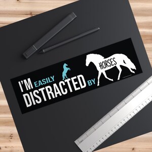 Funny Horse Bumper Sticker, Horse Lover Laptop Decal, Horse Fan Water Bottle Vinyl Sticker, Gift for Horse Enthusiast, Horse Decal for Car