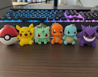 Zestaw 6 ręcznie malowanych breloków – kolekcja inspirowana Kanto – Geek charm