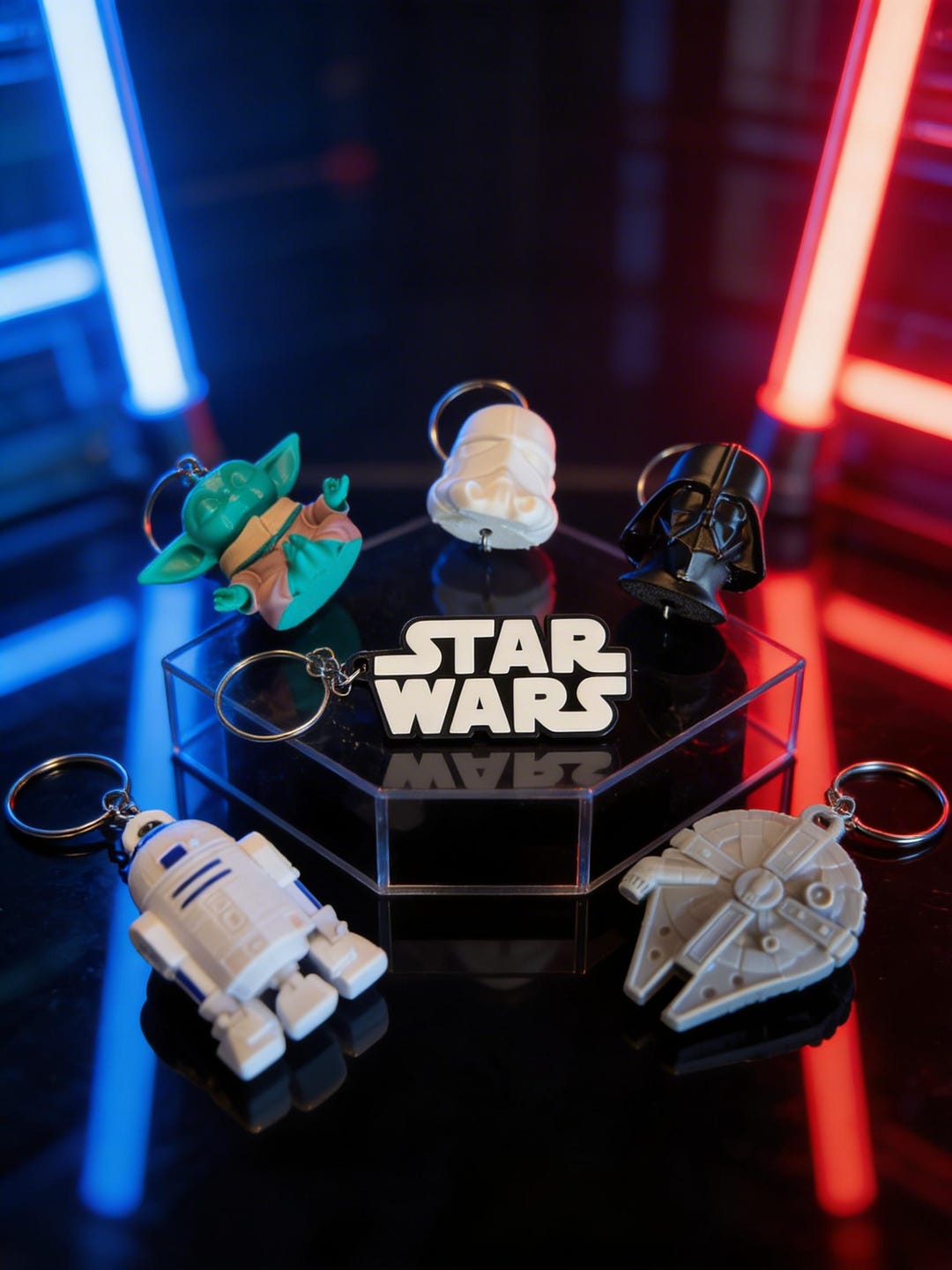 Space Theme Key Rack Set of 06 Galactic Saga Keychain – Sci-fi Inspired Icons – Handmade ...