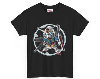 Chibi Gundam Anime T-shirt, Unisex Cotton Shirt, Japanese Anime Lover Top