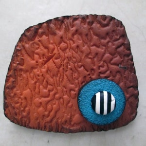 Modern Handmade Designed Brooch 2 Polymer Clay Pin image 2