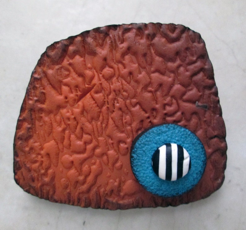 Modern Handmade Designed Brooch 2 Polymer Clay Pin image 2