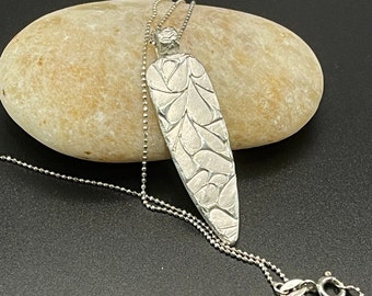 Fine Silver Necklace, Unique Textured Fine Jewelry