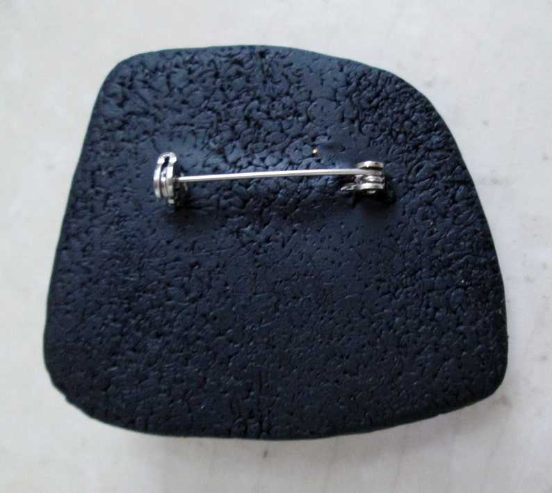 Modern Handmade Designed Brooch 2 Polymer Clay Pin image 3