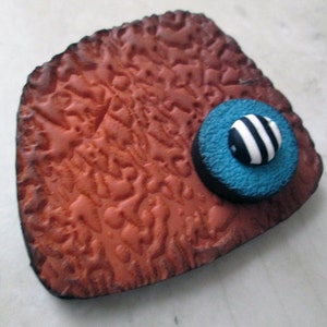 Modern Handmade Designed Brooch 2 Polymer Clay Pin image 1