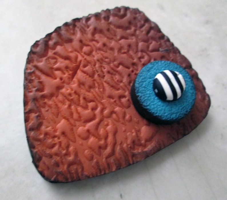 Modern Handmade Designed Brooch 2 Polymer Clay Pin image 1