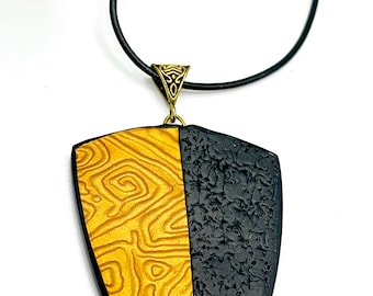 Handmade Black and Gold Necklace