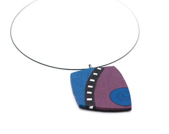 Blue and Purple Handmade Necklace