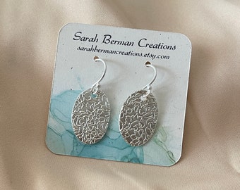 Small Fine Silver Earrings  .999, Pure Silver Dangle Earrings, Delicate Earrings - Solid Silver