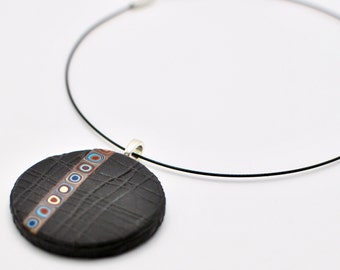 Earth Black Round Handmade Necklace