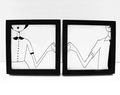 Couple art print set // I heart you
