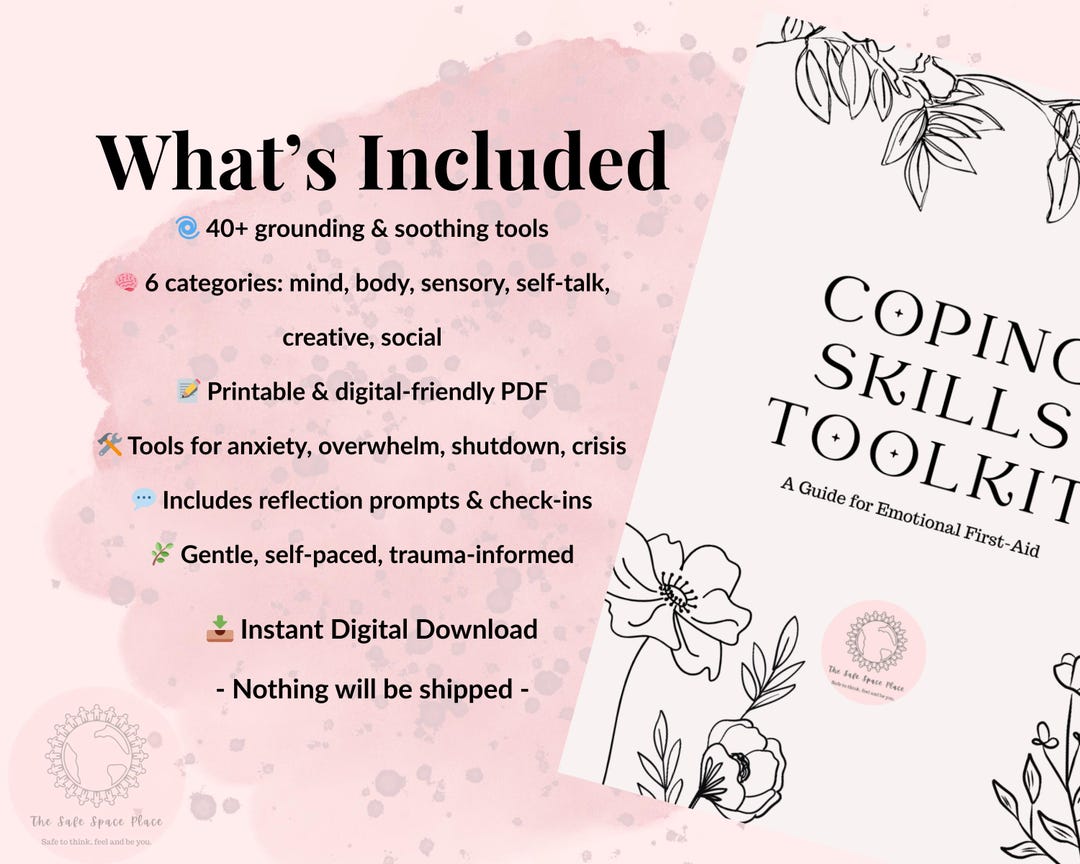 Coping Toolkit PDF | Printable Mental Health Worksheets | Trauma ...