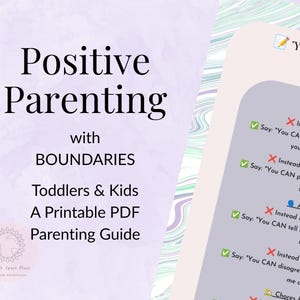 Positive Parenting Printable | Setting Boundaries Guide for Toddlers & Kids | Digital Download