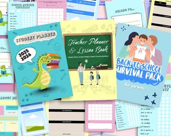 Back to School Kalender | Schüler, Lehrer, Elternteil (Digitaler Download)