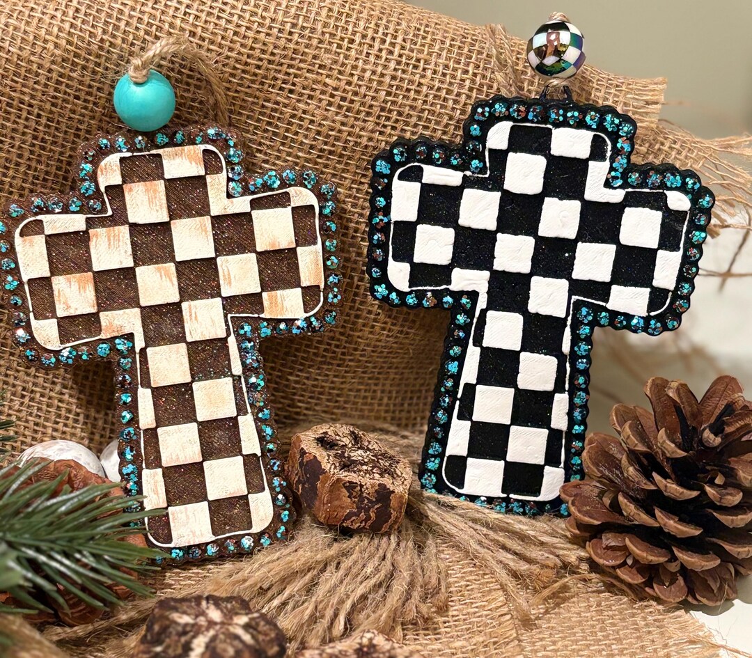 Checkered Cross Freshies - Etsy