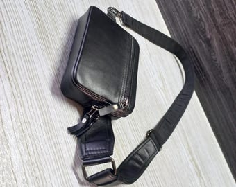 Genuine Leather Bag,Men Shoulder Bag Men Messenger Bag Men Chest Bag Birthday Gift Genuine Leather Waist Bag Men Shoulder Bag Men Chest Bag
