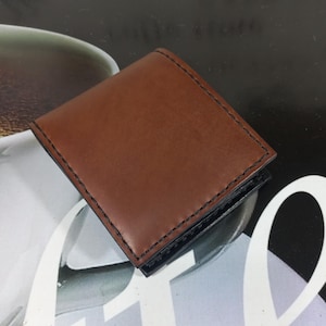 Cartera de piel. Cartera de piel para hombre. Cartera para hombre. Regalo para hombre. Cartera hecha a mano. Regalo para novio. Cartera grande. Cartera marrón. Cartera de piel de grano completo