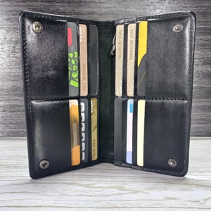 Leder Handy Brieftasche, lange Karte Brieftasche, lange faltbare Brieftasche, echte Leder Brieftasche Männer, Brieftasche minimalistisch, Brieftasche Bifold, Leder Brieftasche Geschenk