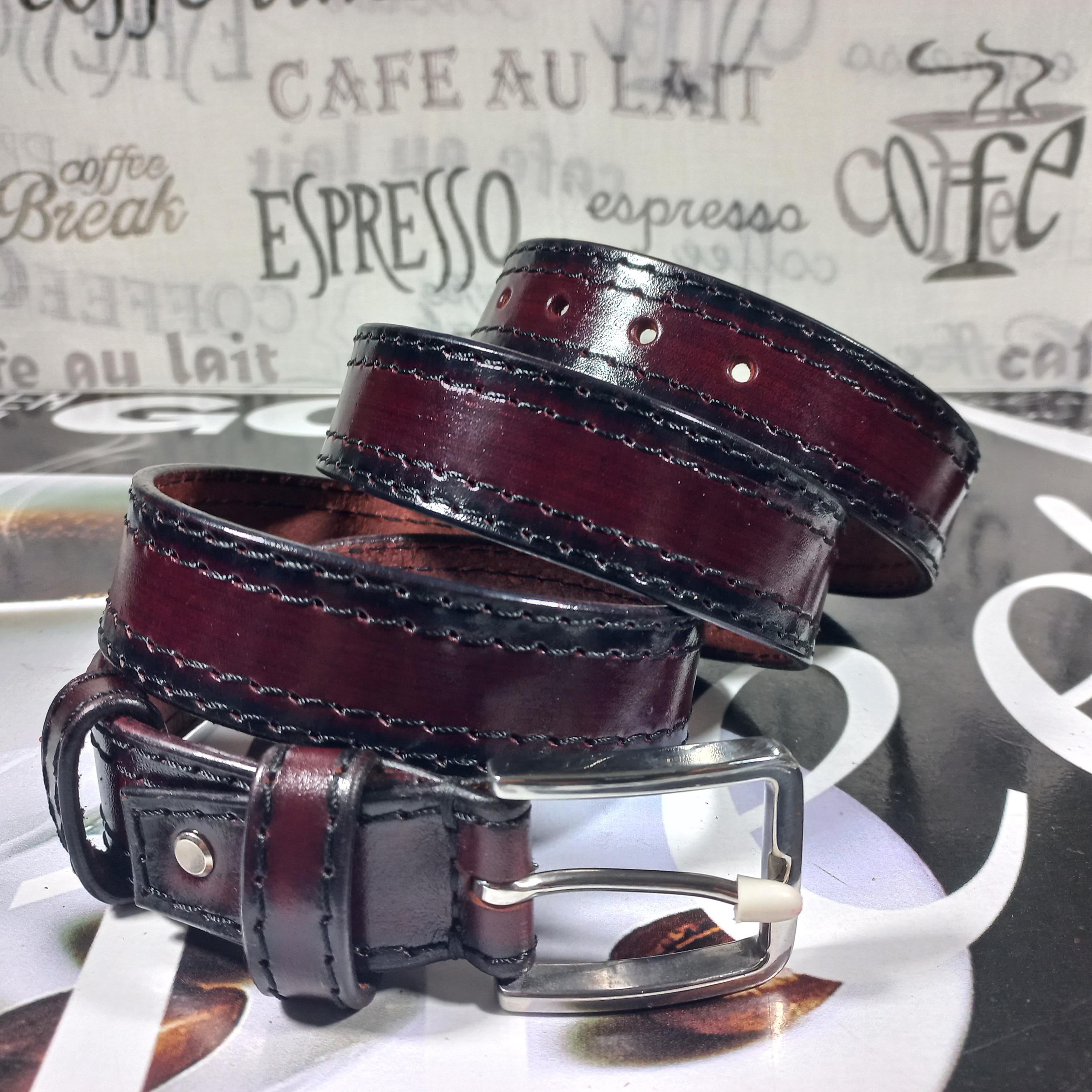 Leather belt.Gift belt.Full Grain Leather Belt.Premium leather belt.Leather belt 1,3".Burgundy Leather belt.Mens leather belt.Womens Belt