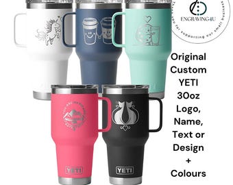 Anpassad original YETI Rambler resemugg 85 cl för honom eller henne med namn eller logotyp, perfekt present till alla hjärtans dag, termosflaska