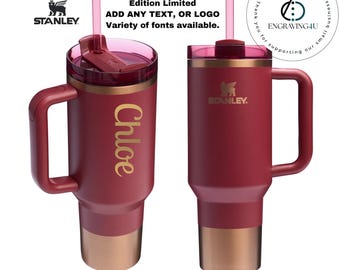 Aangepaste gegraveerde Stanley-beker gepersonaliseerde Stanley-beker 40oz met naam bruidsmeisje cadeau, geïsoleerde reismok, esthetisch cadeau voor haar