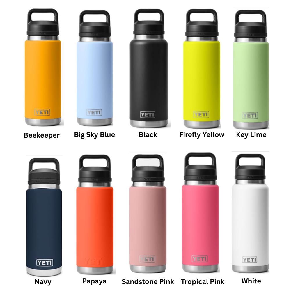 Custom Engraved YETI 26 Oz Rambler Bottle Chug With Name Logo or