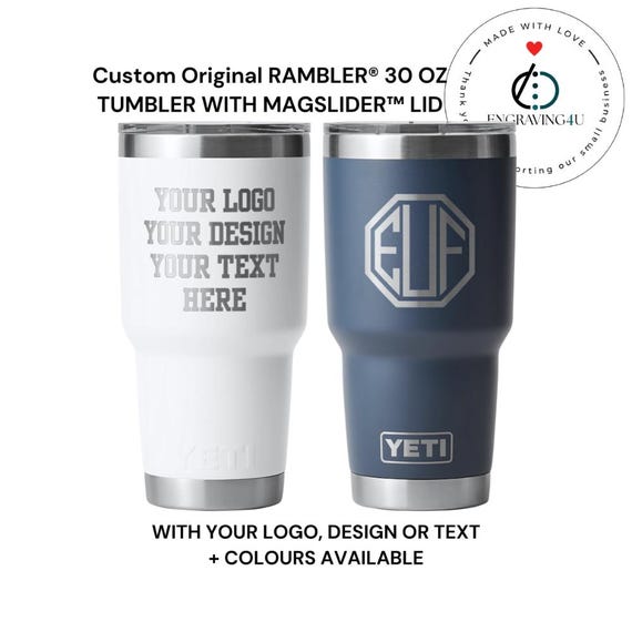 Custom YETI Rambler 30oz Travel Mug With Magslider Lid