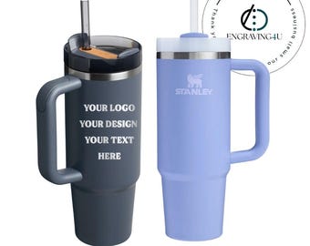 Gepersonaliseerde Stanley FlowState Tumbler 0,8 l aangepaste reismok met handvat Graveer naam of logo Cadeau voor hem Haar verjaardagscadeau Koffiekopje