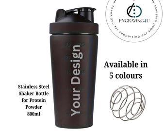 Niestandardowy kubek ze stali nierdzewnej do koktajli mlecznych o pojemności 900 ml z wagą do mieszania koktajli mlecznych z proszkiem proteinowym, idealny do uprawiania sportów na świeżym powietrzu, podróży, wypoczynku, prezentów urodzinowych