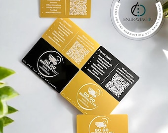 Premium Engraved Aluminum Business Card 0.21mm – Custom Metal Card for Professionals | Unique Networking & Branding Gift for Business Owners