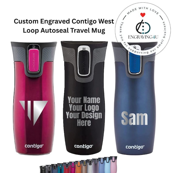 Custom Contigo West Loop Autoseal Travel Mug Personalized Logo  Namestainless Steel Thermal Tumbler Leakproof Vacuum Flask Coffee Mug 470ml  - Etsy