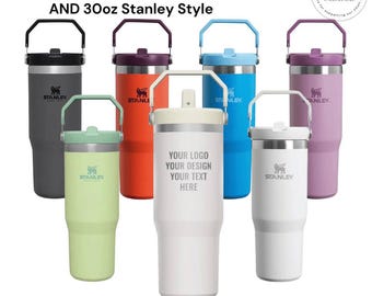 Gepersonaliseerde Stanley Iceflow 30oz aangepaste gegraveerde waterfles met naam of logo lekvrij roestvrij staal perfect cadeau voor hem of haar
