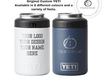 Personalisierter YETI Colster Dosenkühler Individuell gravierter Edelstahl-isolierter Getränkehalter Fügen Sie Namen oder Logo hinzu Perfektes Geschenk für Bierliebhaber