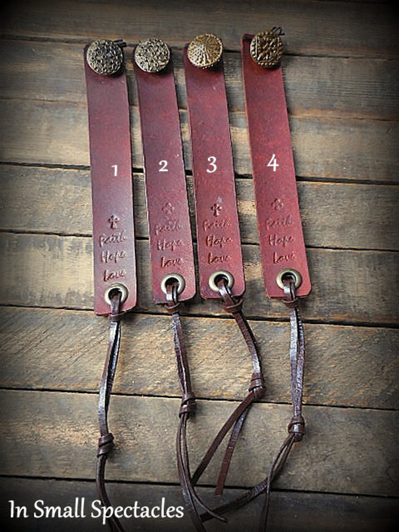 Vintage Button Leather Strap Bracelet Etsy