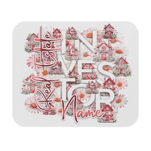 不動産投資家向けギフトに最適な不動産投資家向けパーソナライズマウスパッド（長方形）