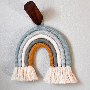 Macrame Rainbow Wall Hanging | Handcrafted Nursery Decor | Baby Shower Gift | Nursery Art | Kids Room Decoration