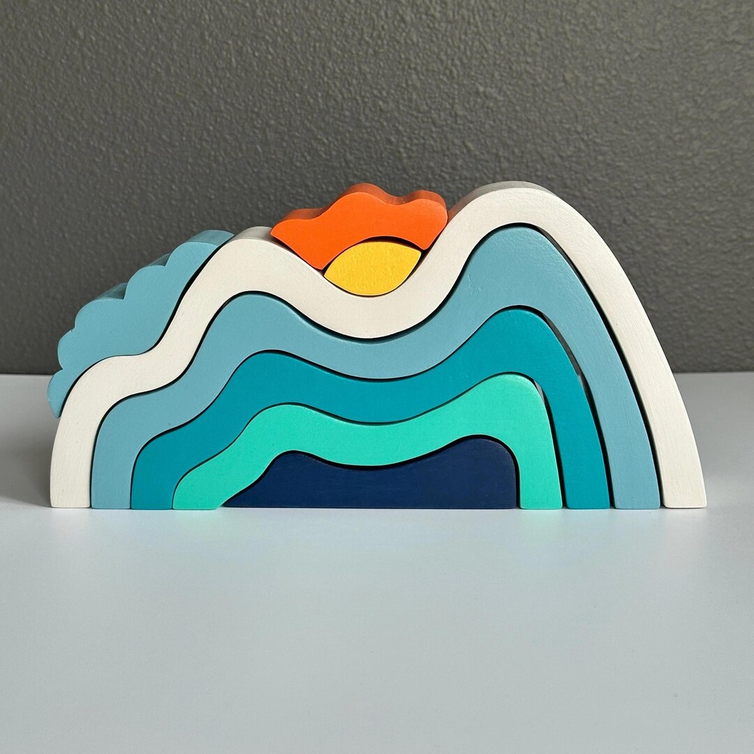 Rocking Potato Rainbow and Bird Teether Montessori Gift main image 0