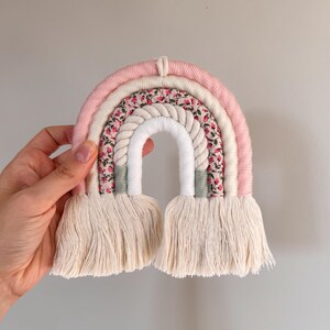 Pink Macrame Rainbow Wall Hanging | Handcrafted Nursery Decor | Baby Shower Gift | Nursery Art | Kids Room Decoration