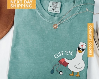 Funny Silly Goose Nurse Shirt, Comfort Colors RN T-Shirt