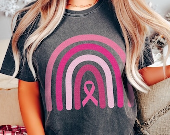 Pink Ribbon Breast Cancer Awareness Shirt, Comfort Colors Tee
