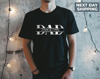 Custom Dad Shirt, Dad Shirt With Kids Names, Fathers Day Gift, Custom Kids Names Shirt, New Dad Shirt, New Dad Gift, Personalized Dad Shirt