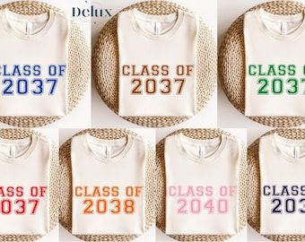 Custom Class of 2038 Shirt, Grow With Me Shirt, Class Of 2040 T shirt, Class of 2038 Shirt, Graduation Gift, 2038 Shirt, First Day of School