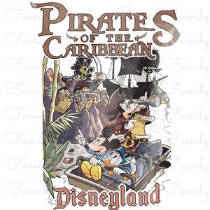 Pirate Mouse SVG PNG | Disneyland Inspired Captain Mickey Clipart | Caribbean Adventure Digital Download for Shirts & Crafts