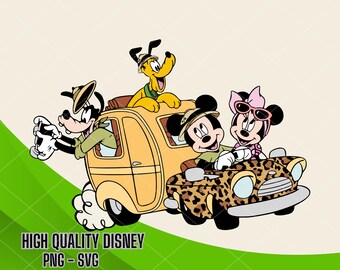 Animal Kingdom Png Svg, Retro Disney Mickey and Friends Png, Disney Mickey Safari Svg, Vintage Safari Mode Png,Sublimation Design,Disneyland