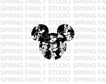 Watercolour Mickey and Friends Png, Mickey Goofy Donald Daisy Minnie Pluto Sublimation Design, Family Vacation Png, Family Trip Png,SF