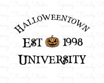 ハロウィンタウン大学 SVG | 設立1998年 ハロウィン PNG | 不気味な大学シャツデザイン | ヴィンテージハロウィンプリント | デジタルダウンロード
