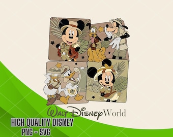 Animal Kingdom Png Svg, Retro Disney Mickey and Friends Png, Disney Mickey Safari Svg, Vintage Safari Mode Png,Sublimation Design,Disneyland