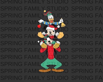 Mickey and Friends Natale Png svg, Famiglia di Natale Png, Disney Natale Png, Disney Natale Gruppo Png, Natale Png svg Files, SFamily